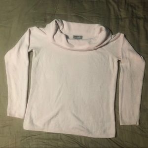 Baby pink cowl neck sweater